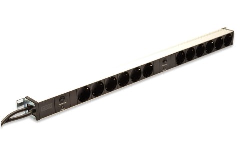 Listwa zasilająca PDU pionowa, 12x gniazdo schuko,2x (2m, wtyk unischuko, 16A, zab.przeciążeniowe) Listwa zasilająca PDU pionowa, 12x gniazdo schuko,2x (2m, wtyk unischuko, 16A, zab.przeciążeniowe)