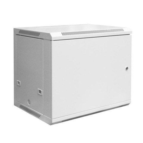 Szafa sieciowa wisząca 19" 9U rack 600x450, drzwi pełne, szary, niedzielona, złożona, 60kg Szafa sieciowa wisząca 19" 9U rack 600x450, drzwi pełne, szary, niedzielona, złożona, 60kg