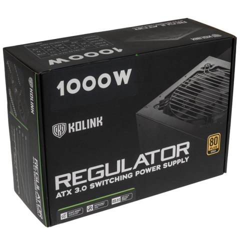Zasilacz Kolink Regulator 80 PLUS Gold, ATX 3.0, PCIe 5.0, modułowy - 1000 W Zasilacz Kolink Regulator 80 PLUS Gold, ATX 3.0, PCIe 5.0, modułowy - 1000 W