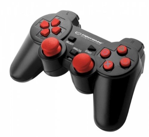 Gamepad Esperanza EGG106R (PC, PS2, PS3; kolor czarny, kolor czerwony) Gamepad Esperanza EGG106R (PC, PS2, PS3; kolor czarny, kolor czerwony)