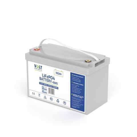 VOLT AKUMULATOR VOLT POLSKA LITOWO-ŻELAZOWO-FOSFORANOWY LiFePO4 12V 100Ah 100A VOLT AKUMULATOR VOLT POLSKA LITOWO-ŻELAZOWO-FOSFORANOWY LiFePO4 12V 100Ah 100A