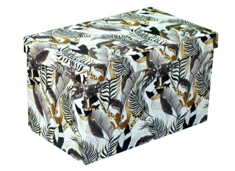 Pudełko dekoracyjne, porządkowe 300x180x190 mm kaszerowane PALMA 2 - LIŚCIE Pudełko dekoracyjne, porządkowe 300x180x190 mm kaszerowane PALMA 2 - LIŚCIE