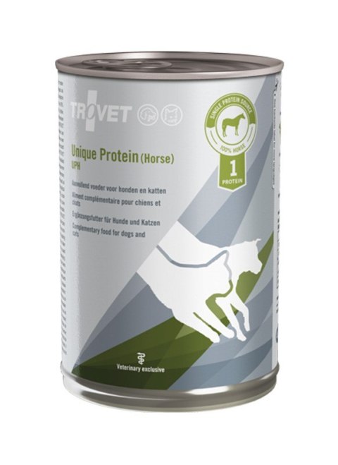 TROVET Unique Protein UPH z koniną - mokra karma dla psa i kota - 400 g TROVET Unique Protein UPH z koniną - mokra karma dla psa i kota - 400 g