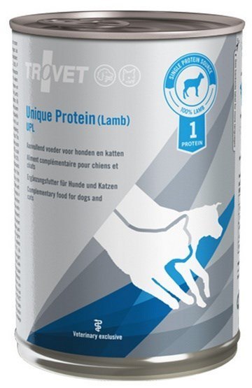 TROVET Unique Protein UPL z jagnięciną - mokra karma dla psa i kota - 400 g TROVET Unique Protein UPL z jagnięciną - mokra karma dla psa i kota - 400 g