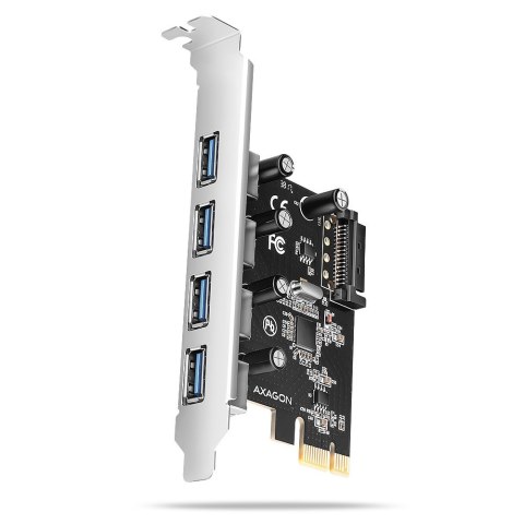 PCEU-430RS Kontroler PCIe 4x port USB 3.2 GEN 1, UASP, chipset Renesas, 15-pin SATA zasilacz PCEU-430RS Kontroler PCIe 4x port USB 3.2 GEN 1, UASP, chipset Renesas, 15-pin SATA zasilacz