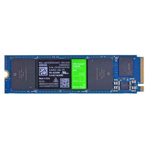 Dysk SSD WD Green SN350 WDS500G2G0C (500GB ; M.2 ; PCIe NVMe 3.0 x4) Dysk SSD WD Green SN350 WDS500G2G0C (500GB ; M.2 ; PCIe NVMe 3.0 x4)