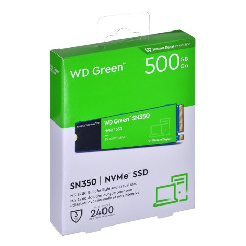 Dysk SSD WD Green SN350 WDS500G2G0C (500GB ; M.2 ; PCIe NVMe 3.0 x4) Dysk SSD WD Green SN350 WDS500G2G0C (500GB ; M.2 ; PCIe NVMe 3.0 x4)