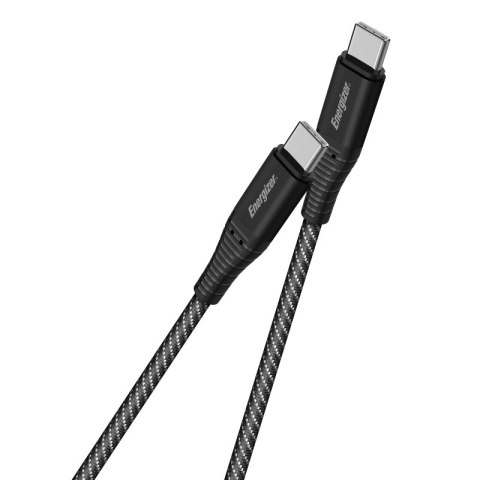 Energizer Ultimate - Kabel połączeniowy USB-C do USB-C 100W 2m (Czarny) Energizer Ultimate - Kabel połączeniowy USB-C do USB-C 100W 2m (Czarny)