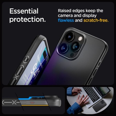 Spigen Thin Fit - Etui do iPhone 15 Pro (Czarny)