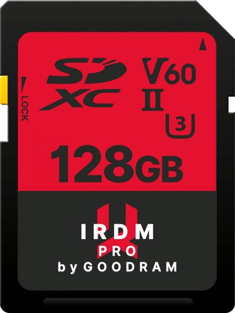 Karta pamięci SDHC IRDM PRO 128GB V60 UHS-II U3 256/120MB/s Karta pamięci SDHC IRDM PRO 128GB V60 UHS-II U3 256/120MB/s