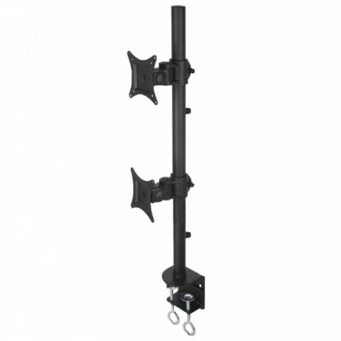 Uchwyt biurkowy LCD/LED 13-27cali podwójny, czarny Uchwyt biurkowy LCD/LED 13-27cali podwójny, czarny