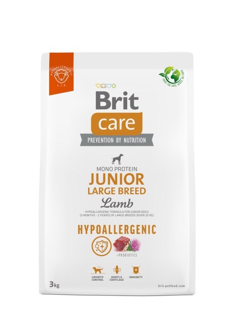 BRIT Care Hypoallergenic Junior Large Breed Lamb - sucha karma dla psa - 3 kg BRIT Care Hypoallergenic Junior Large Breed Lamb - sucha karma dla psa - 3 kg