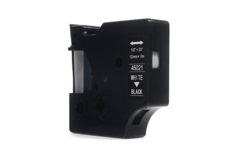 Taśma JetWorld Zamiennik Dymo D1 Biały na Czarnym 12mm x 7m LM100, LM100+, LM200, LM300, LM400, LM420P, LM350, LM350D, LM360D, L Taśma JetWorld Zamiennik Dymo D1 Biały na Czarnym 12mm x 7m LM100, LM100+, LM200, LM300, LM400, LM420P, LM350, LM350D, LM360D, L