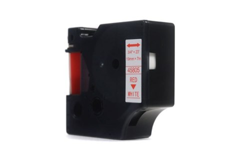 Taśma JetWorld Zamiennik Dymo D1 Czerwony na Białym, 19mm x 7m (45805) (S0720850) Taśma JetWorld Zamiennik Dymo D1 Czerwony na Białym, 19mm x 7m (45805) (S0720850)