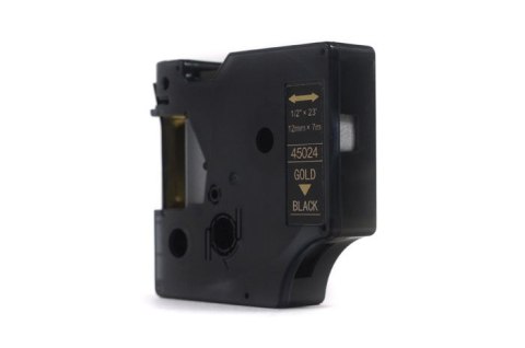 Taśma JetWorld Zamiennik Dymo D1 Złoty na Czarnym 12mm x 7m LM100, LM100+, LM200, LM300, LM400, LM420P, LM350, LM350D, LM360D, L Taśma JetWorld Zamiennik Dymo D1 Złoty na Czarnym 12mm x 7m LM100, LM100+, LM200, LM300, LM400, LM420P, LM350, LM350D, LM360D, L