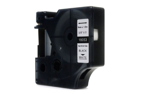 Taśma JetWorld Zamiennik Dymo Rhino Czarny na Białym (18053) rurka termokurczliwa 9mm x 1.5m Taśma JetWorld Zamiennik Dymo Rhino Czarny na Białym (18053) rurka termokurczliwa 9mm x 1.5m