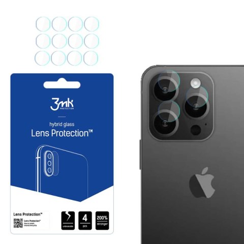 3mk Lens Protection - Szkło na obiektyw aparatu iPhone 15 Pro (4 zestawy) 3mk Lens Protection - Szkło na obiektyw aparatu iPhone 15 Pro (4 zestawy)