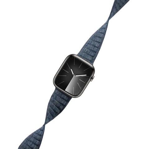 Crong Melange - Pasek magnetyczny do Apple Watch 42/44/45/46/49 mm (niebieski melanż)