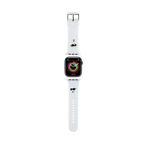 Karl Lagerfeld 3D Rubber Karl & Choupette Heads NFT - Pasek do Apple Watch 42/44/45/49 mm (biały) Karl Lagerfeld 3D Rubber Karl & Choupette Heads NFT - Pasek do Apple Watch 42/44/45/49 mm (biały)