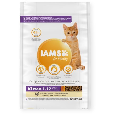IAMS for Vitality ze świeżym kurczakiem 10kg kocięta IAMS for Vitality ze świeżym kurczakiem 10kg kocięta