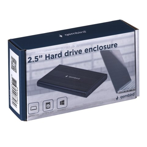 Obudowa GEMBIRD EE2-U2S-5 (2.5"; USB 2.0; Aluminium; kolor czarny) Obudowa GEMBIRD EE2-U2S-5 (2.5"; USB 2.0; Aluminium; kolor czarny)
