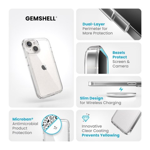 Speck Gemshell - Etui iPhone 15 / iPhone 14 / iPhone 13 (Clear)