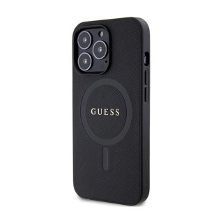 Guess Saffiano MagSafe - Etui iPhone 13 Pro Max (czarny)