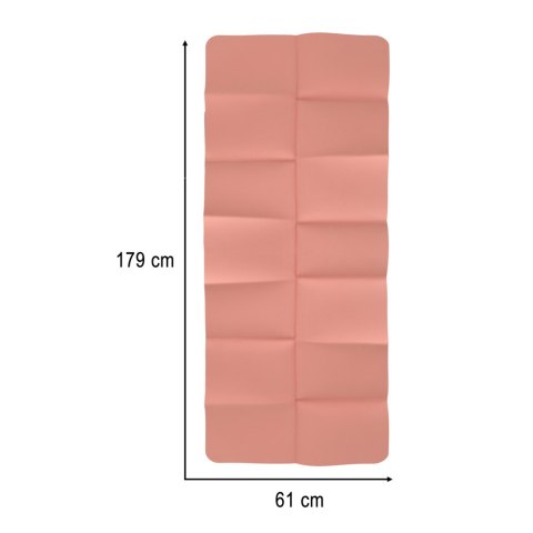 Mata do ćwiczeń jogi składana 183x61x0,4 cm różowa Mata do ćwiczeń jogi składana 183x61x0,4 cm różowa