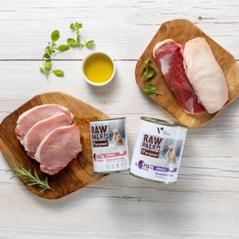 VetExpert Raw Paleo Wieprzowina Adult Can 800g VetExpert Raw Paleo Wieprzowina Adult Can 800g