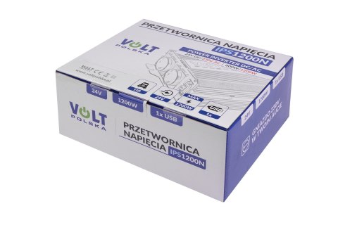 VOLT PRZETWORNICA VOLT POLSKA IPS-1200 24V 230V 800/1200W VOLT PRZETWORNICA VOLT POLSKA IPS-1200 24V 230V 800/1200W