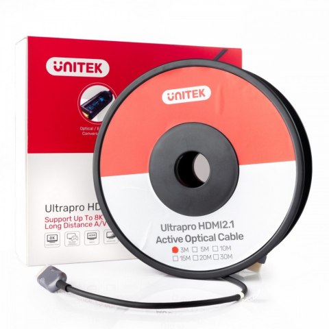 Kabel Optyczny HDMI 2.1 AOC 3m 4K60Hz C11026DGY Kabel Optyczny HDMI 2.1 AOC 3m 4K60Hz C11026DGY