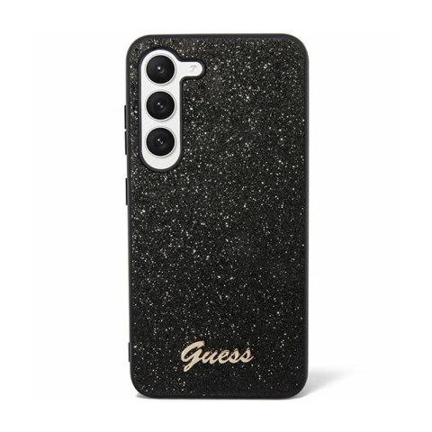 Guess Glitter Flakes Metal Logo Case - Etui Samsung Galaxy S24+ (czarny) Guess Glitter Flakes Metal Logo Case - Etui Samsung Galaxy S24+ (czarny)