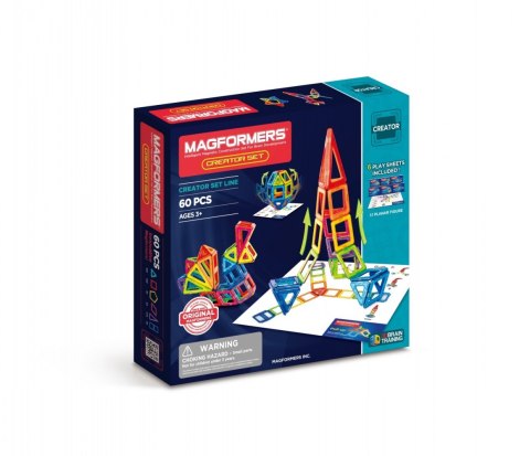 Klocki magnetyczne Creator 60 elementów Klocki magnetyczne Creator 60 elementów
