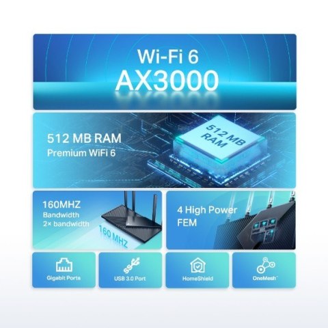Router Archer AX55 AX3000 4LAN 1WAN 1USB Router Archer AX55 AX3000 4LAN 1WAN 1USB