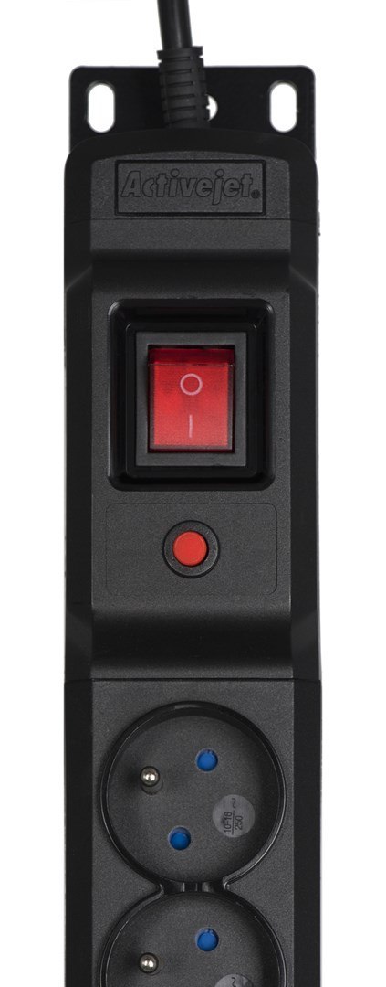 Listwa przeciwprzepięciowa Activejet COMBO/12gn/3m/cz (12 x UTE; 10 A (2500 W); 3m; kolor czarny) Listwa przeciwprzepięciowa Activejet COMBO/12gn/3m/cz (12 x UTE; 10 A (2500 W); 3m; kolor czarny)