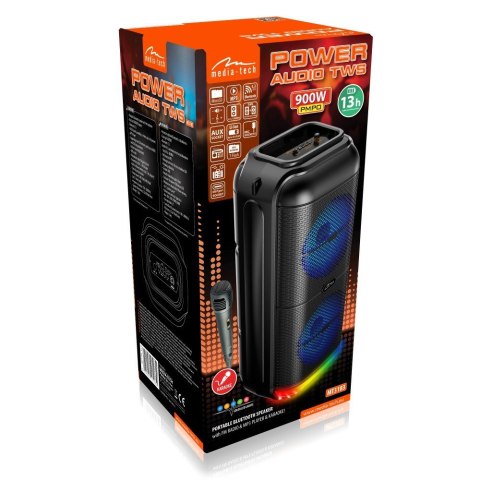 MEDIA-TECH PRZENOŚNY GŁOŚNIK BLUETOOTH 5.3 BT POWER AUDIO DISCO MEDIA-TECH PRZENOŚNY GŁOŚNIK BLUETOOTH 5.3 BT POWER AUDIO DISCO