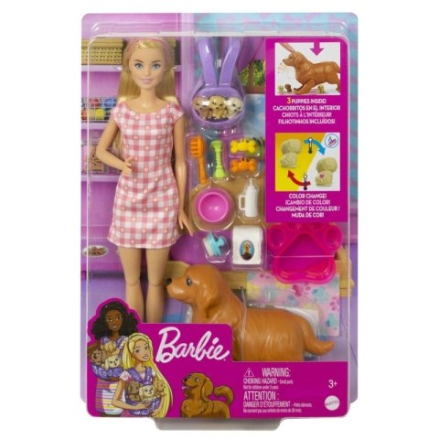 Lalka Barbie Narodziny piesków zestaw Lalka Barbie Narodziny piesków zestaw