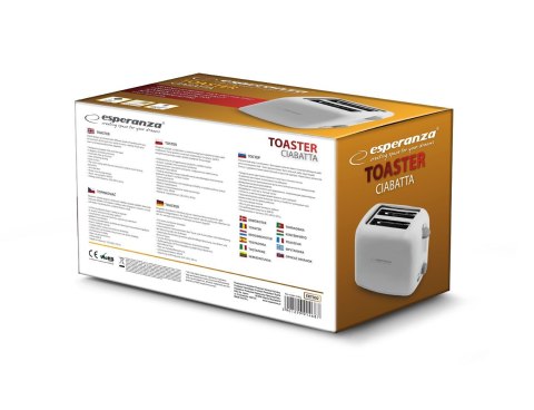 Toster Esperanza Ciabatta EKT002 (600W; kolor biały) Toster Esperanza Ciabatta EKT002 (600W; kolor biały)