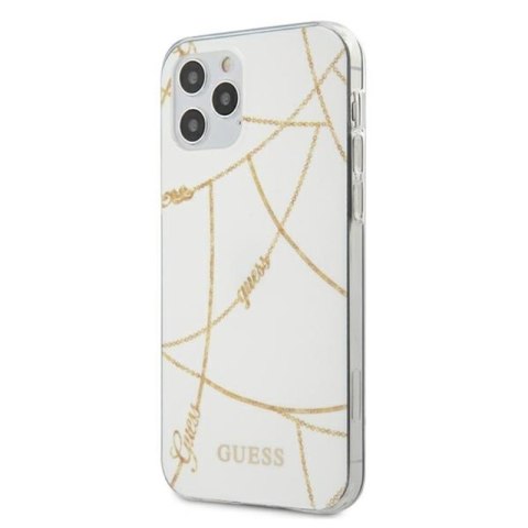 Guess Gold Chain - Etui iPhone 12 Pro Max (biały) Guess Gold Chain - Etui iPhone 12 Pro Max (biały)