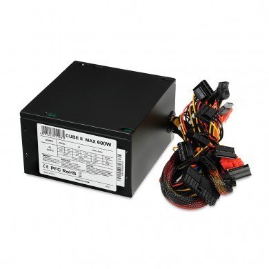 Zasilacz 600 W CUBE II APFC 12 CM BLACK Zasilacz 600 W CUBE II APFC 12 CM BLACK