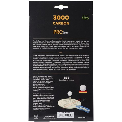Rakietka do ping ponga New Atemi 3000 Pro anatomical Rakietka do ping ponga New Atemi 3000 Pro anatomical