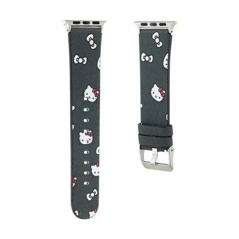 Hello Kitty Heads & Bows Pattern - Pasek do Apple Watch 38/40/41 mm (czarny) Hello Kitty Heads & Bows Pattern - Pasek do Apple Watch 38/40/41 mm (czarny)