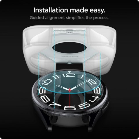 Spigen GLAS.TR EZ FIT 2-Pack - Szkło hartowane do Samsung Galaxy Watch 6 Classic 43 mm (2 szt)