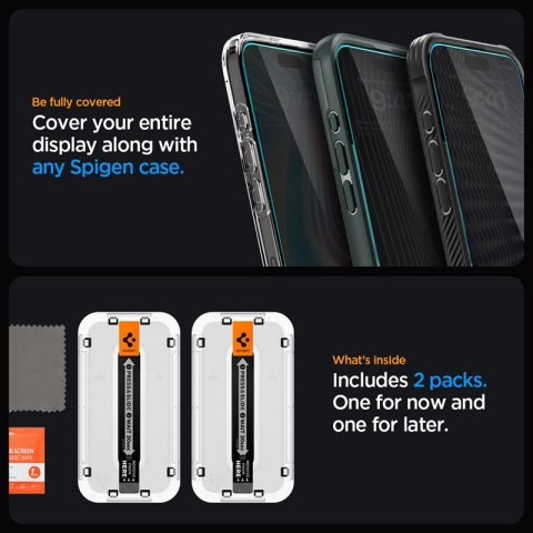 Spigen GLAS.TR EZ FIT Privacy 2-Pack - Szkło hartowane z filtrem prywatyzującym do iPhone 15 Plus 2 szt