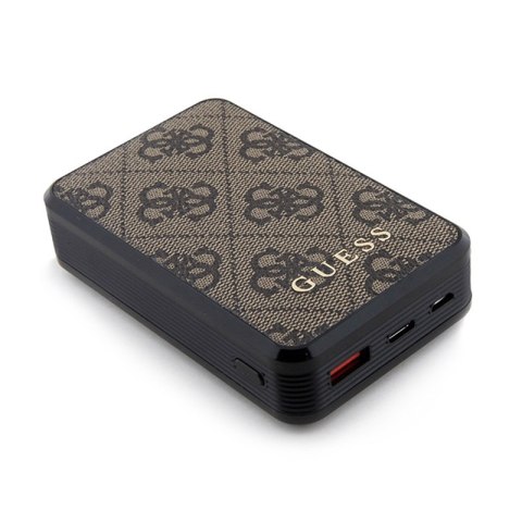 Guess 4G Leather Metal Logo - Power Bank 10000 mAh 18W (brązowy) Guess 4G Leather Metal Logo - Power Bank 10000 mAh 18W (brązowy)