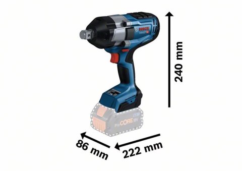 KLUCZ UDAROWY AKUMULATOROWY 3/4'' GDS 18V-1050H 2*5.0AH KLUCZ UDAROWY AKUMULATOROWY 3/4'' GDS 18V-1050H 2*5.0AH