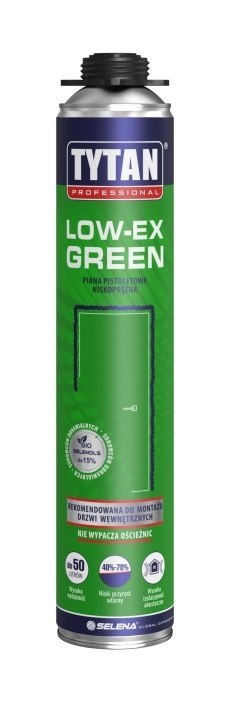 PIANKA PISTOLETOWA NISKOPRĘŻNA LOW-EX GREEN 750ML PIANKA PISTOLETOWA NISKOPRĘŻNA LOW-EX GREEN 750ML