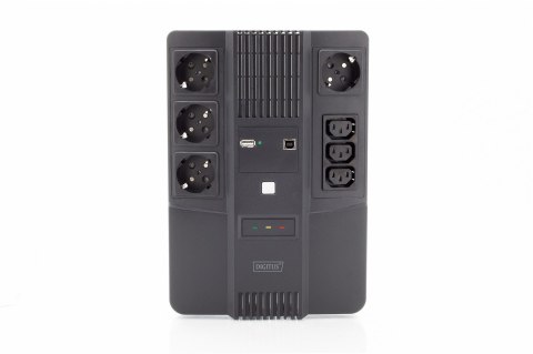 UPS UPS Line-Interactive 800VA/480WAVR 4xSCHUKO 3xIEC C13 1xUSB A 1x USB B RJ45 UPS UPS Line-Interactive 800VA/480WAVR 4xSCHUKO 3xIEC C13 1xUSB A 1x USB B RJ45