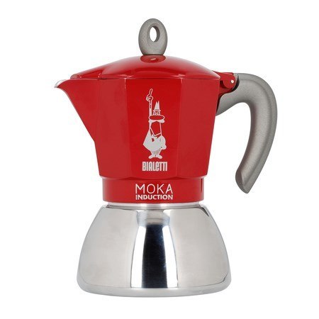 Bialetti kawiarka New Moka Induction 6tz czerwona Bialetti kawiarka New Moka Induction 6tz czerwona