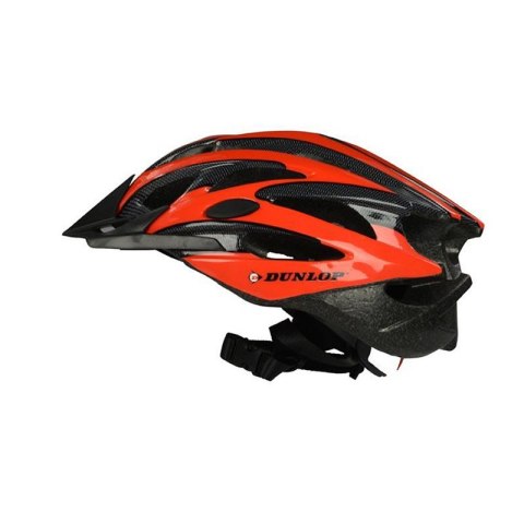 Dunlop - Kask rowerowy regulowany MTB r. M 55-58 cm (czerwono-czarny) Dunlop - Kask rowerowy regulowany MTB r. M 55-58 cm (czerwono-czarny)